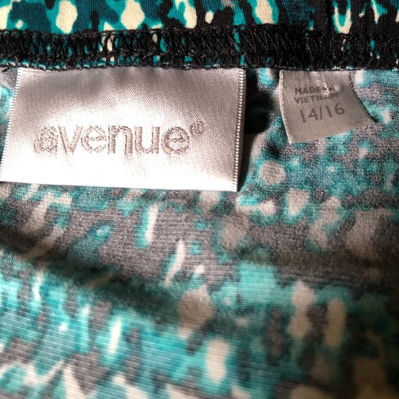 Avenue Skirt-MultiColor Teal, White, Black and Grey - Picture 2 of 7